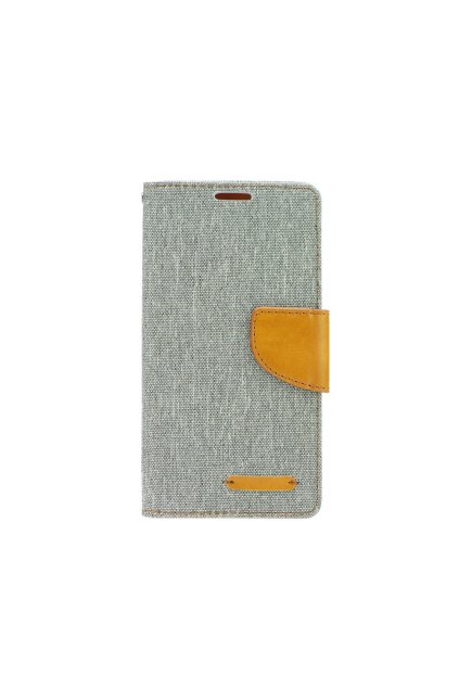 Canvas peněženkové pouzdro na Huawei y6 2017 šedé