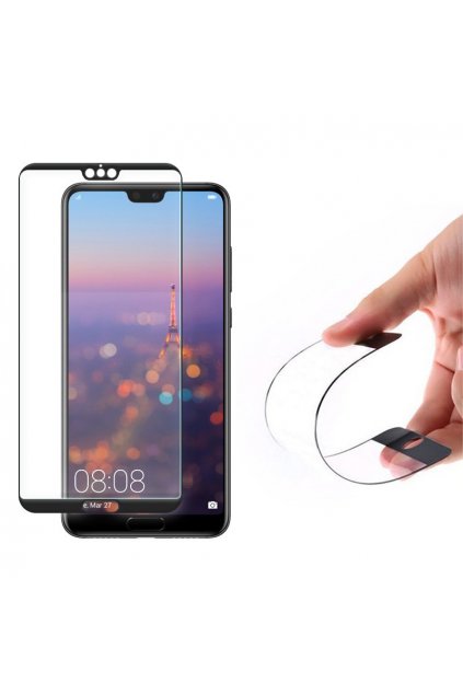 eng pl Wozinsky Full Cover Flexi Nano Glass Hybrid Screen Protector with frame for Huawei P20 black 39590 14