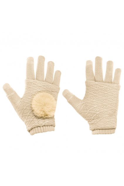 eng pl Touchscreen Winter Gloves 2in1 Striped and Fingerless Gloves Wrist Warmers yellow 27077 6