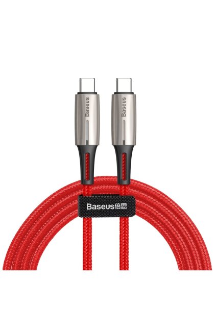 eng pl Baseus Water Drop shaped Lamp Type C PD2 0 60W Flash Charge Data Cable 20V 3A 2m Red CATSD K09 49353 1