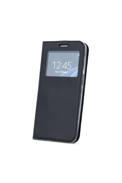 Magnetické flipové pouzdro s okénkem na Huawei p9 lite mini černé