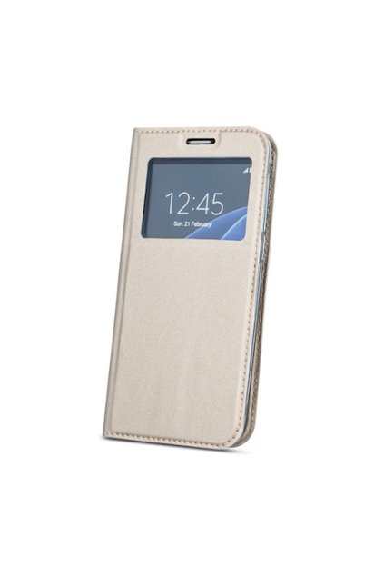 Magnetické pouzdro s okénkem na Xiaomi Redmi 4X zlaté 1