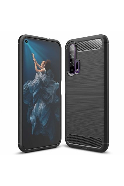 eng pl Carbon Case Flexible Cover TPU Case for Huawei Honor 20 20 Pro black 51827 1