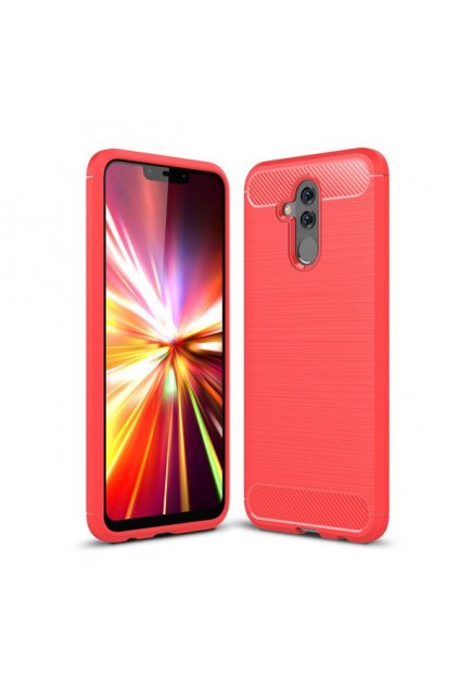 eng pl Carbon Case Flexible Cover TPU Case for Huawei Mate 20 Lite red 44459 1