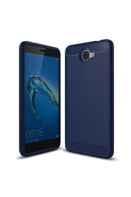 Ohebný carbon kryt na Huawei Y7 modrý 1