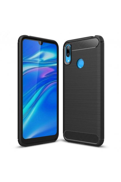 eng pl Carbon Case Flexible Cover TPU Case for Huawei Y7 2019 Y7 Prime 2019 black 48406 1