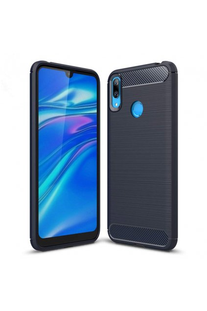 eng pl Carbon Case Flexible Cover TPU Case for Huawei Y7 2019 Y7 Prime 2019 blue 48407 1