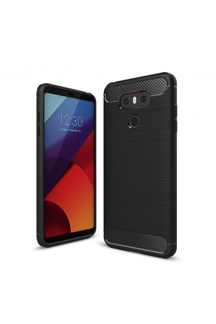 Carbon Case Flexible Cover TPU Case for LG G6 H870 black
