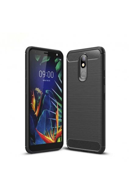 eng pl Carbon Case Flexible Cover TPU Case for LG K40 X420 black 50774 1