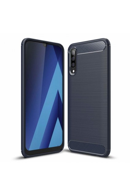 eng pl Carbon Case Flexible Cover TPU Case for Samsung Galaxy A50 blue 49022 1