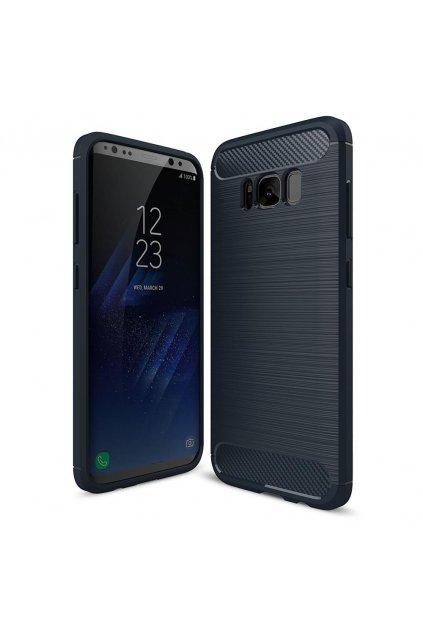 eng pl Carbon Case Flexible Cover TPU Case for Samsung Galaxy S9 Plus G965 blue 40726 1