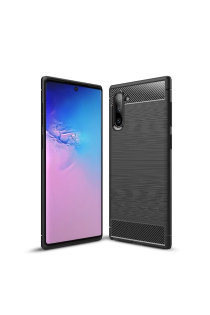 eng pl Carbon Case Flexible Cover TPU Case for Samsung Note 10 black 51822 1
