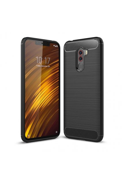 eng pl Carbon Case Flexible Cover TPU Case for Xiaomi Pocophone F1 black 44464 1