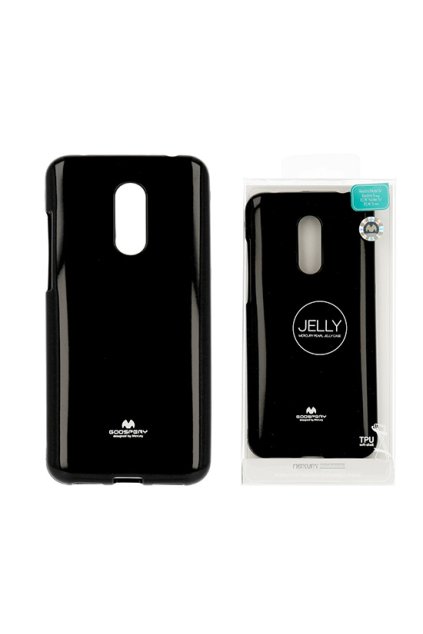 Perleťově zbarvený jelly case mercury na Xiaomi Redmi 5 Plus černý