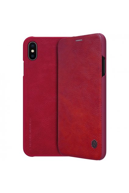 eng pl Nillkin Qin original leather case cover for iPhone XS Max red 44627 22