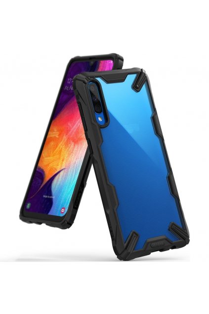 eng pl Ringke Fusion X durable PC Case with TPU Bumper for Samsung Galaxy A50 black FUSG0021 50073 1