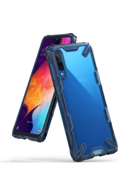 eng pl Ringke Fusion X durable PC Case with TPU Bumper for Samsung Galaxy A50 blue FUSG0022 50074 1
