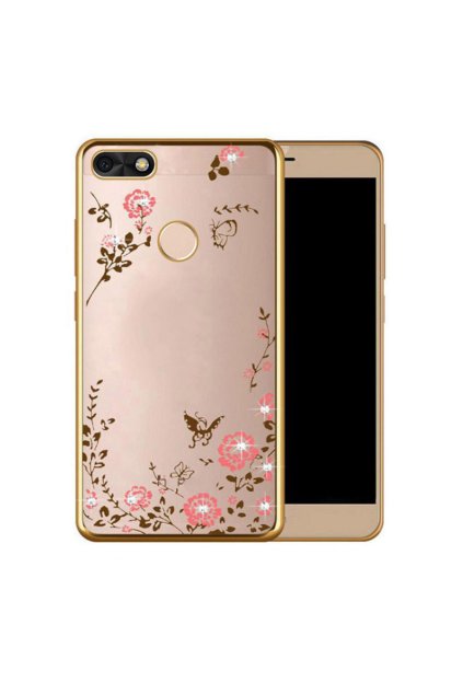 Květinový kryt na Huawei P9 lite mini zlatý