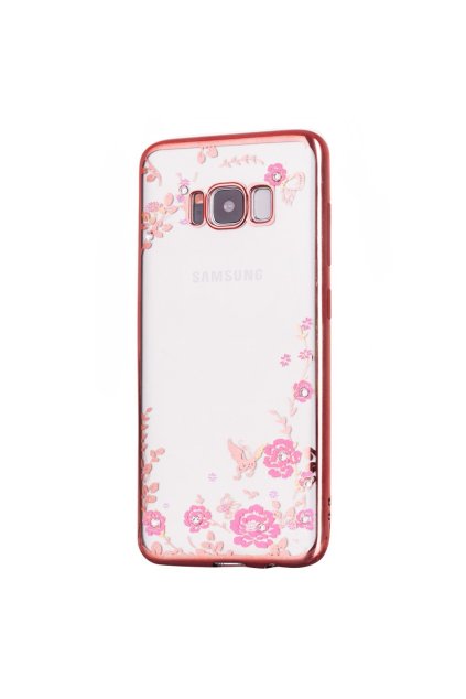 Květinový kryt na Samsung Galaxy S8 růžový title