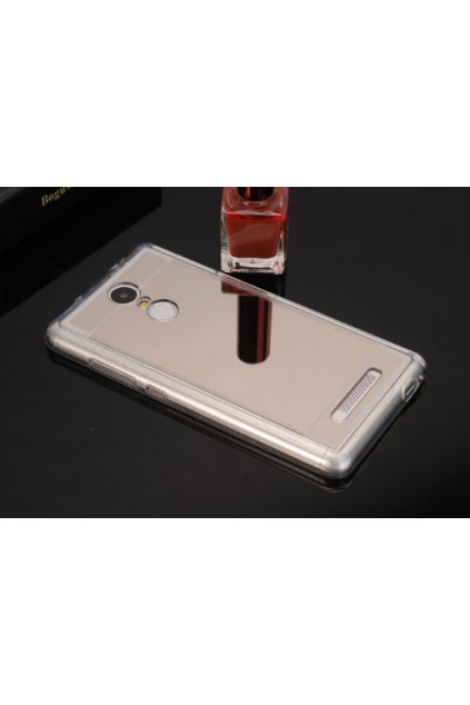 silikonový zracadlový obal na Xiaomi redmi note 3 stříbrný