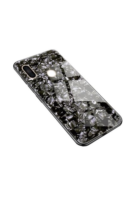 22409 skleneny luxusni marble kryt na xiaomi note 7 cerny