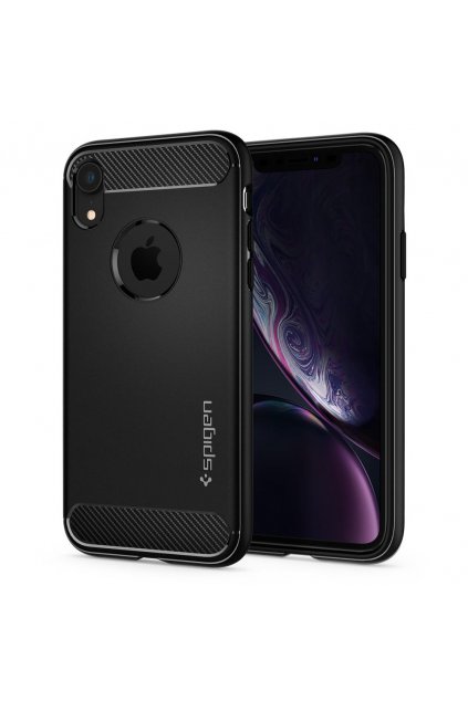 eng pl Spigen Rugged Armor Case Durable Flexible Cover for iPhone XR black 064CS24871 42984 1