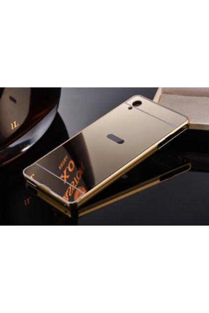 Zrcadlový kryt Sony Xperia M4 Aqua zlaty