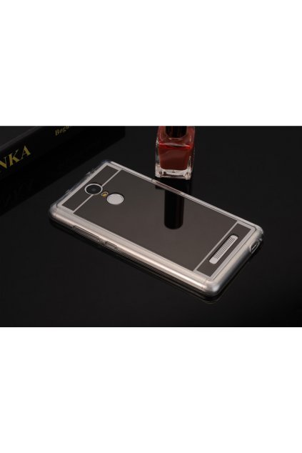 zrcadlový silikonový kryt na xiaomi redmi 3s černý