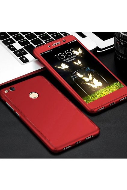 360 oboustranný kryt na huawei p9 lite 2017 červený
