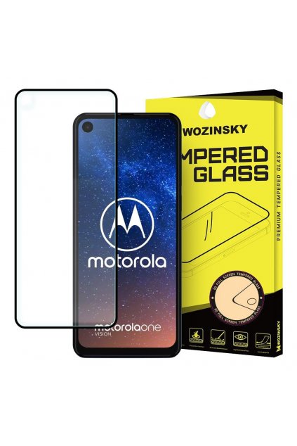 eng pl Wozinsky Tempered Glass Full Glue Super Tough Screen Protector Full Coveraged with Frame Case Friendly for Motorola One Action Motorola One Vision black 50889 5