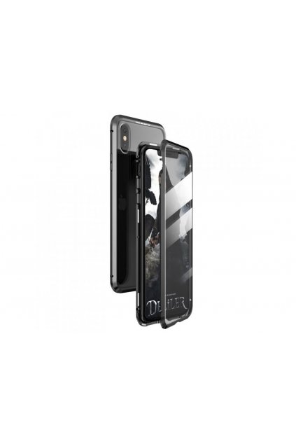 25922 magneticky oboustranny kryt s tvrzenym sklem na xiaomi redmi note 8 pro cerny