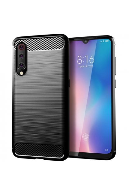eng pl Carbon Case Flexible Cover TPU Case for Xiaomi Mi A3 Xiaomi Mi CC9E black 52067 1
