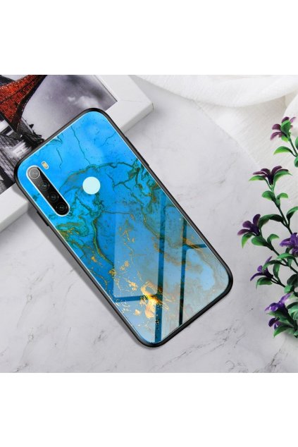 eng pl Glass case Gradient Color XIAOMI REDMI NOTE 8 blue gold 64655 1