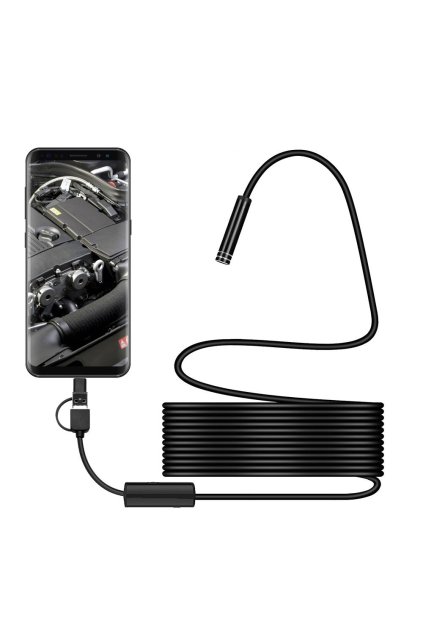 eng pl 3 in 1 Waterproof USB Port Ear and Nose Endoscope 8mm Visual Lens Mini Camera Earpick Otoscope Endoscope Borescope 5m 55290 1