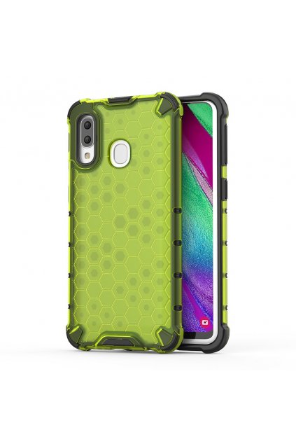eng pl Honeycomb Case armor cover with TPU Bumper for Samsung Galaxy A40 green 53836 1