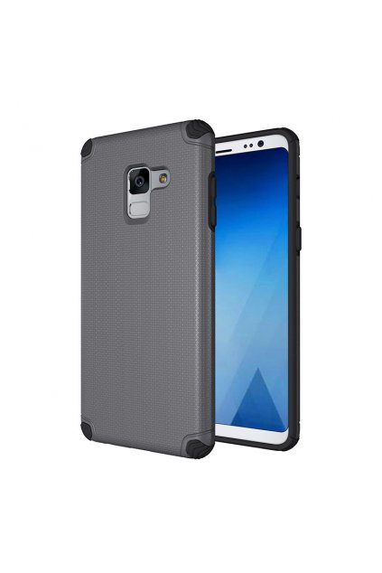 eng pl Light Armor Case Rugged Durable PC Cover for Samsung Galaxy A8 2018 A530 grey 40709 1