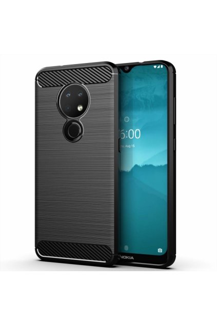 eng pl Carbon Case Flexible Cover TPU Case for Nokia 7 2 Nokia 6 2 black 55236 1