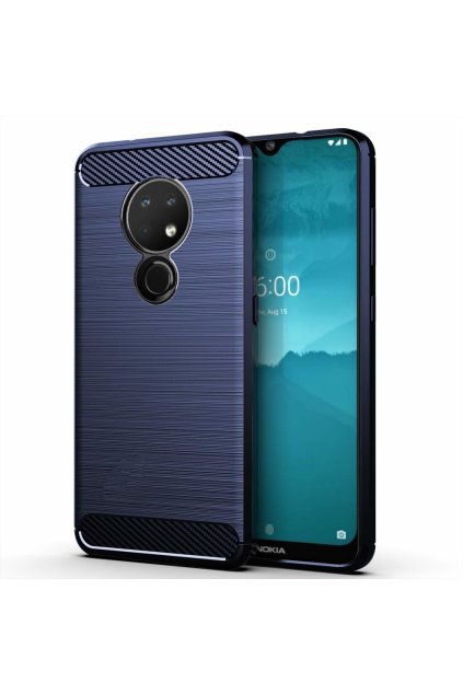 eng pl Carbon Case Flexible Cover TPU Case for Nokia 7 2 Nokia 6 2 blue 56020 1