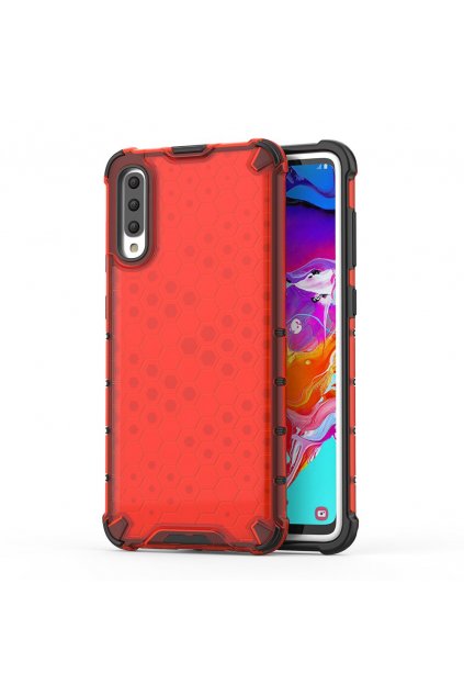 eng pl Honeycomb Case armor cover with TPU Bumper for Samsung Galaxy A70 red 53847 1
