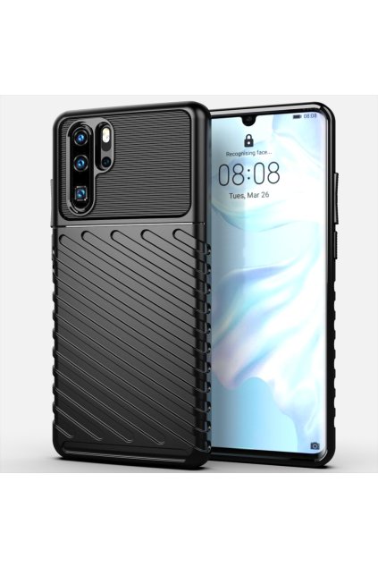 eng pl Thunder Case Flexible Tough Rugged Cover TPU Case for Huawei P30 Pro black 56369 1