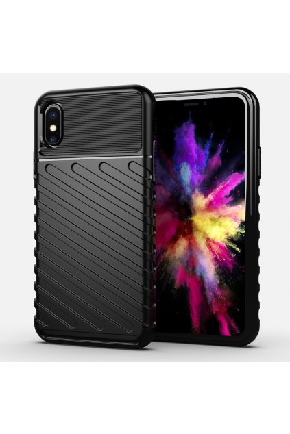 eng pl Thunder Case Flexible Tough Rugged Cover TPU Case for iPhone XS iPhone X black 56328 1
