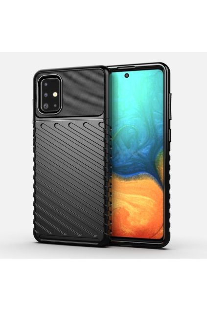 eng pl Thunder Case Flexible Tough Rugged Cover TPU Case for Samsung Galaxy A71 black 56364 1