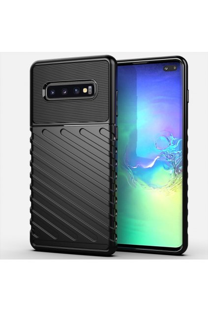 eng pl Thunder Case Flexible Tough Rugged Cover TPU Case for Samsung Galaxy S10 Plus black 56348 1