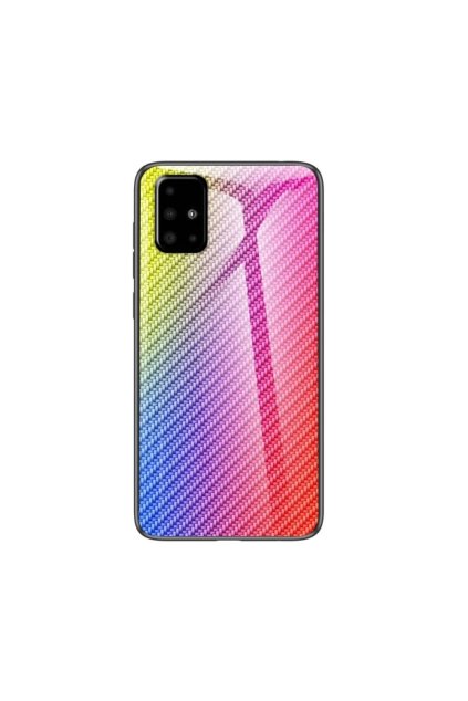 eng pl Case SAMSUNG GALAXY A51 Carbon Fiber Texture Tempered Glass PC TPU Combo Casing colorful 67676 1