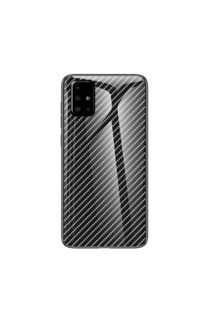 eng pl Case SAMSUNG GALAXY A51 Carbon Fiber Texture Tempered Glass PC TPU Combo Casing black 67674 1