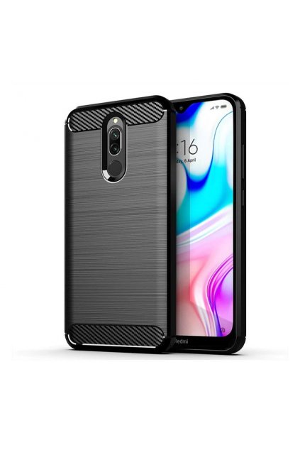 eng pl Carbon Case Flexible Cover TPU Case for Xiaomi Redmi 8 black 55234 1