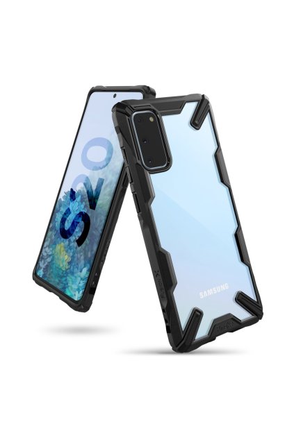 eng pl Ringke Fusion X durable PC Case with TPU Bumper for Samsung Galaxy S20 black FUSG0041 57069 1