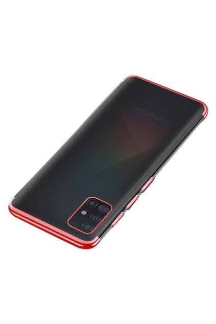 eng pl Clear Color Case Gel TPU Electroplating frame Cover for Samsung Galaxy A51 red 59835 14