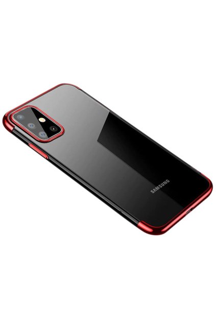 eng pl Clear Color Case Gel TPU Electroplating frame Cover for Samsung Galaxy A71 red 59773 1