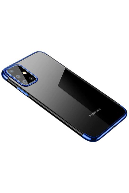 eng pl Clear Color Case Gel TPU Electroplating frame Cover for Samsung Galaxy A71 blue 59772 1